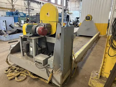 120" SWING X 208" LONG WELDING SYSTEMS HEADSTOCK & TAILSTOCK POWERED WELDING POSITIONER / PIPE ROLLER: YOBRO #23957