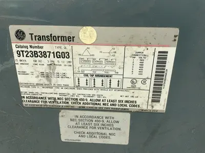 Used GE 9T23B3871G03 Distribution Transformers Ohio US | HGR 24 #1316124