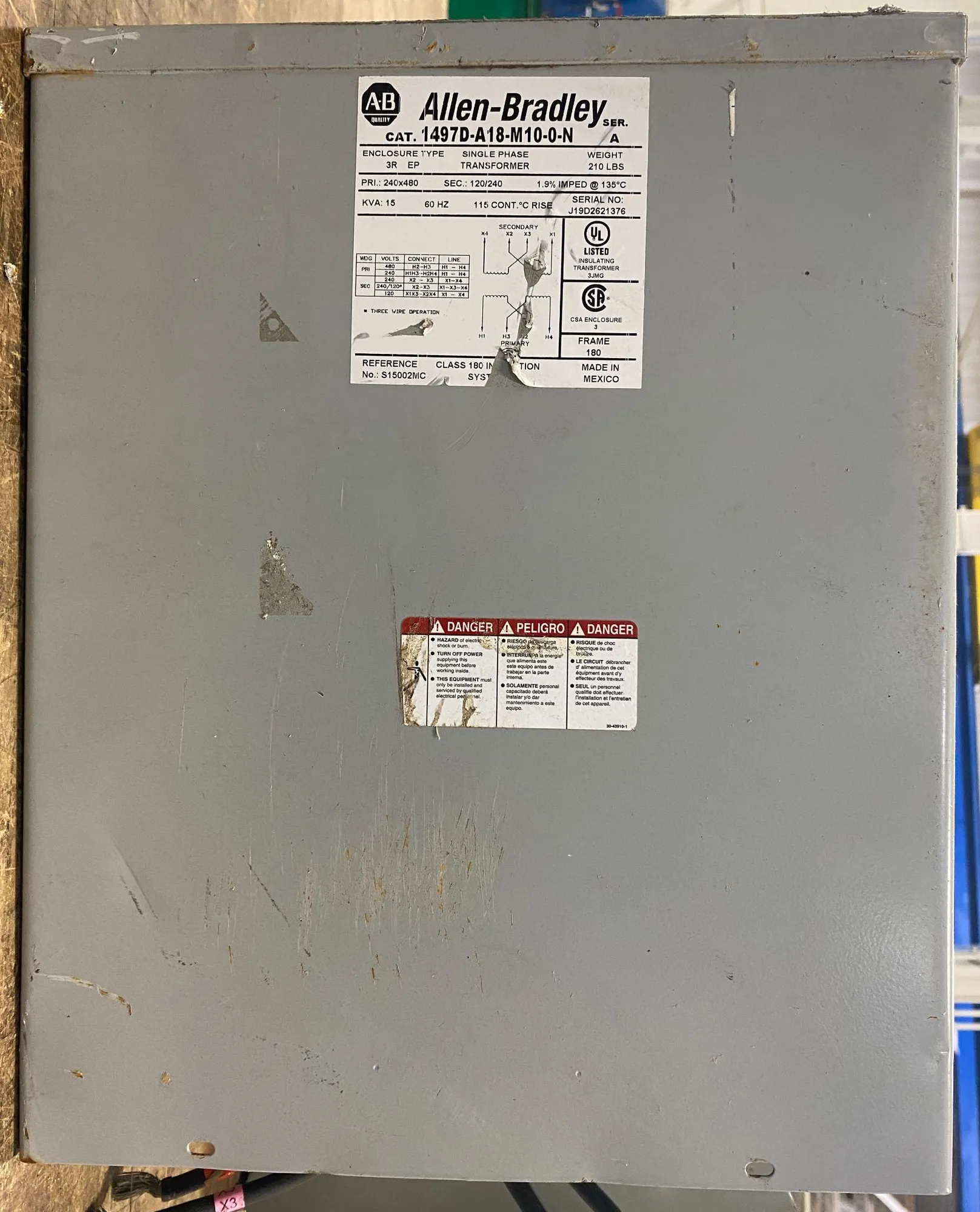 USED ALLEN BRADLEY 1497D-A18-M10-0-N