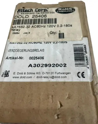 USED DOLD AA7562.32 RELAY AC 60HZ 120V AA756232