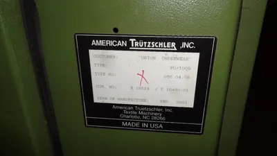 2001 TRUTZSCHLER AS-1000 Textile Machinery | Yellow Tag Capital Recovery (5)