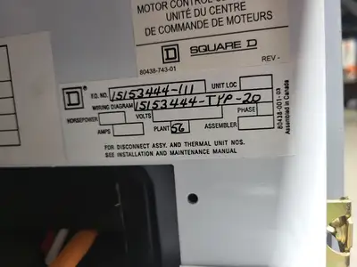 USED SQUARE D MODEL 6