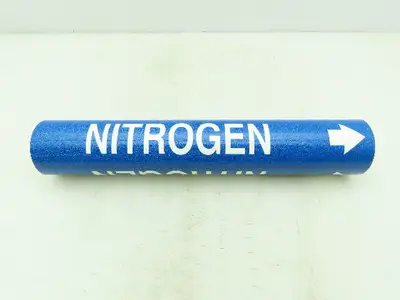 Brady 4100-C Blue Pipe Marker Nitrogen 2-1/2" to 3-3/8"  Lot of 10