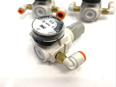 Used SMC Miniature Modular Regulator M5 Ports AR Mass Pro, LOT OF 3 Air Pressure Regulators Michigan US | Maverick Industrial Sales #1397621