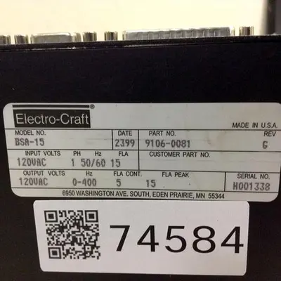 USED ELECTRO CRAFT BSA-15
