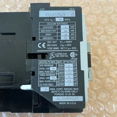 NEW Allen-Bradley 100-A12NJ3