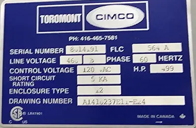 USED 2010 TOROMONT CIMCO C6-W08AHE