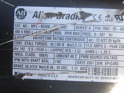 USED ALLEN BRADLEY MPL-B520K-MK24AA
