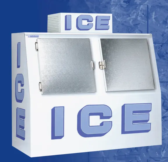 197-0006 200 Bag 2 Solid Door Ice Merchandiser
