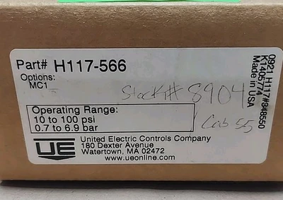 NEW United Electric Controls H117-566