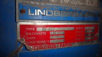Lindberg/MPH Reverberatory Furnace 99,000lb, 1,500 Deg. F
