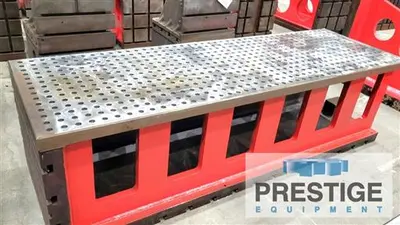 (2) 90.875" x 25.75" T-Slotted Angle Plates / Machining Tables w/ Fixture Surface Plates