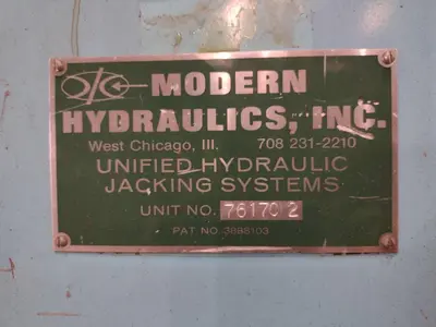 40 TON MODERN HYDRAULICS 4 CYLINDER PORTABLE HYDRAULIC DIE SETTING & SEPARATING SYSTEM: STOCK #23775