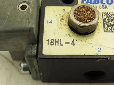 Fabco-Air 18HL-4 4-Way Hand Lever Actuated Pneumatic Directional Control Valve