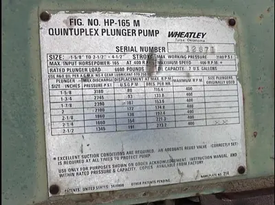USED WHEATLEY HP-165