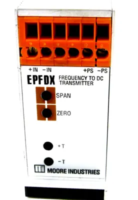 USED MOORE INDUSTRIES EPFDX/C/4-20MA/12-42DC-RF ISOLATOR EPFDXC420MA1242DCRF