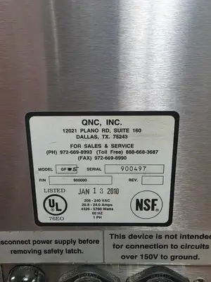 Used Quik n' Crispy Used Quik n' Crispy QC900000 Model GF5 Ventless Greaseless Air Fryer - 208/240V 1PH Cookers / Coolers / Fryers Illinois US | Falcon Restaurant Supply #1373532