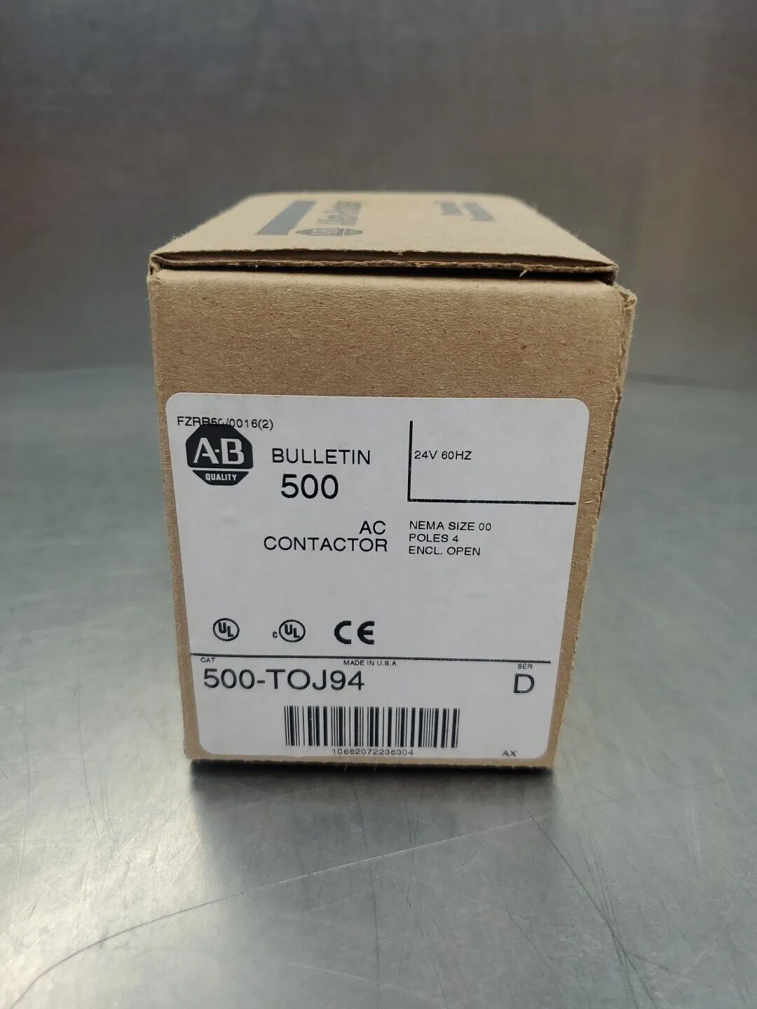 ALLEN BRADLEY 500-TOJ94 Ser D Bulletin 500 AC Contactor. 4D-42