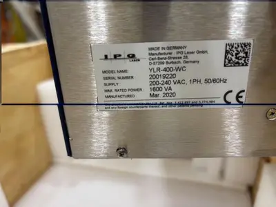 Used 2020 IPG PHOTONICS YLR-400-WC 400W Lasers / Laser Systems Tennessee US | MMC Contracting #1538129
