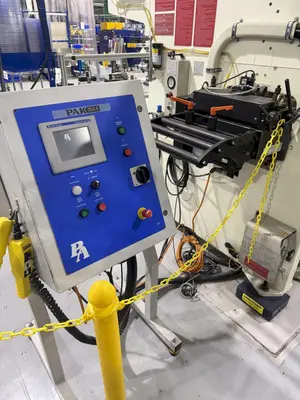 11.8" X .138" PA INDUSTRIES MODEL #PAK 350.4 SRF-12 COIL STRIP SERVO FEEDER & CONTROL : YOBRO #25105