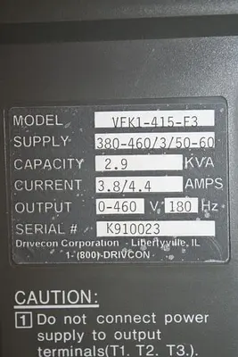 USED DRIVECON CORP VFK1-415-F3
