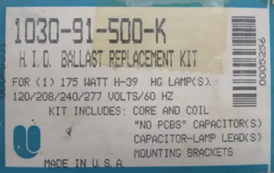 NEW UNIVERSAL 1031-91-500-K HID BALLAST REPLACEMENT KIT 103191500K