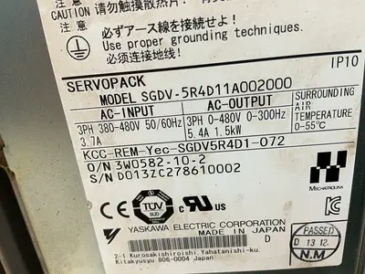 Used YASKAWA SGDV5R4D11A002000 Servo Drives Ohio US | HGR 24 #1335368