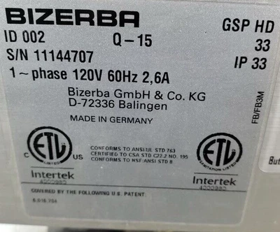 167-0260 Bizerba GSP HD Deli Meat Slicer 2015