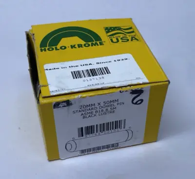 New | in-Stock HOLO-KROME Standard Dowel Pin 20mm x 50mm ASME B18.8.5M BOX OF 6 Misc Fasteners Michigan US | Maverick Industrial Sales #1391678