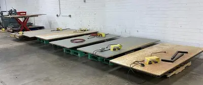 LOT OF (35) MISC. 2,000 LB. 2' x 4' SCISSOR-LIFT TABLES