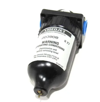 NEW VIDEOJET 203808 AIR FILTER 1/4"NPT