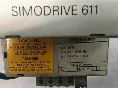 USED SIEMENS SIMODRIVE 10/25 KW 6SN1145-1AA01-0AA0