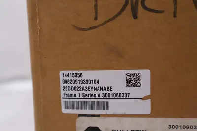 ALLEN BRADLEY 20DD022A3EYNANABE Ser. A POWERFLEX 700S DRIVE 480V 15 HP STK 3517