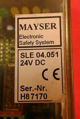 Mayser Safety Control Unit Board/Card W/Enclosure, SLE 04-051, 24VDC 5B
