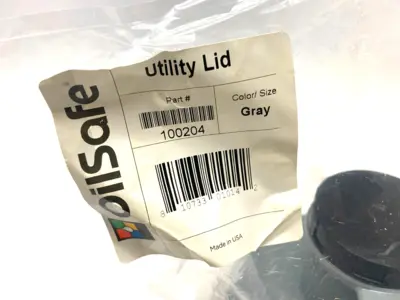 NEW OILSAFE MULTIPURPOSE UTILITY LID, GRAY, 48MM OPENING