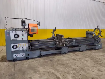 32" X 168" SUMMIT GAP BED ENGINE LATHE. STOCK # 0661425