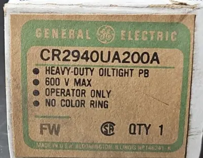 GE CR2940UA200A OILTIGHT PUSHBUTTON. Loc4C22