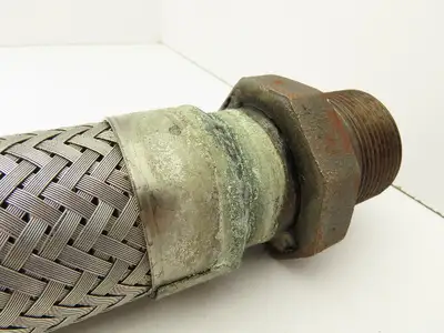 Hydra Stainless Steel Braided Flex Hose 1-1/2" x 27" Long 1-1/2" NPT Male Ends