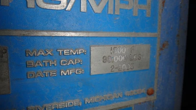 Lindberg/MPH Reverberatory Furnace 99,000lb, 1,500 Deg. F