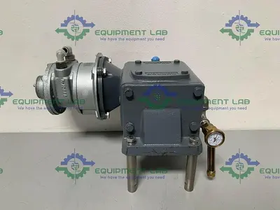 USED BOSTON GEAR F724F-15-B5-6 GEAR REDUCER W/ PNEUMATIC GAST 8AM-NRV-11A MOTOR
