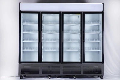 168-0043 93" 4 Glass Door Self Contained Cooler