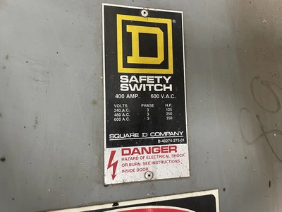 USED SQUARE D /CAT. NO: HU365