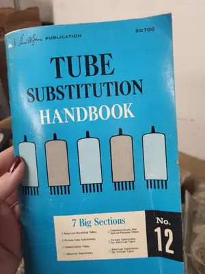 Box of Electronic Components with Tube Substitution Handbook and Watlow Controller