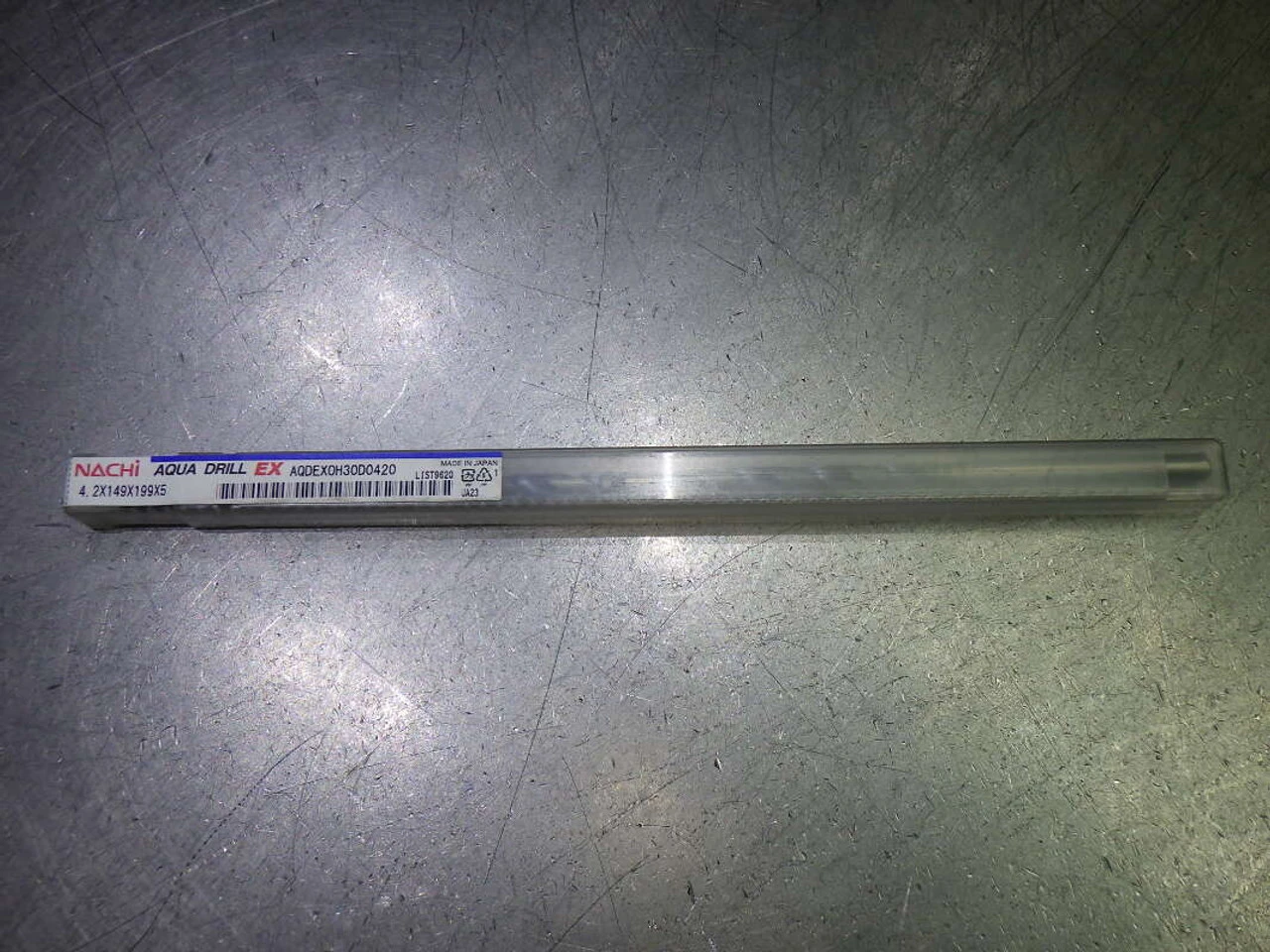 Nachi 4.2mm Coolant Thru 30xD Carbide Drill 5mm Shank AQDEXOH30D0420 (LOC1318D)