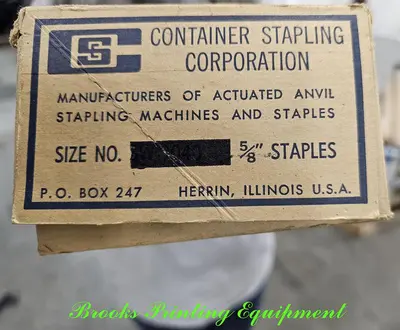 Carton Closing Company Clincher Stapler 1-3/8" "A" to 7/8"