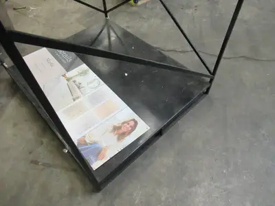Welded Black Metal Frame Built to Fit Onto Pallets with Flat Roof - Perfect for Projects