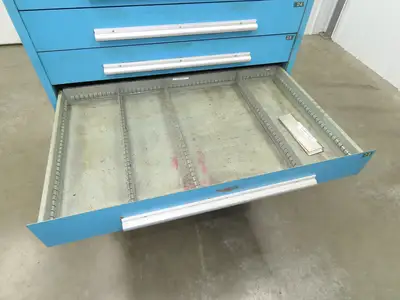 Nu-Era Modular Tool Storage Cabinet 9 Drawer 45x28x61" Stanley Vidmar Blue