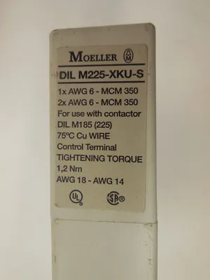 MOELLER ELECTRIC DIL-M225-XKU-S CONTACTOR ACCESSORY DILM225XKUS