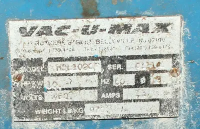 USED VAC-U-MAX 1020F