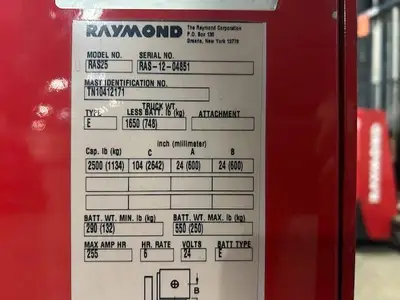 Used 2012 RAYMOND RAS25 Stackers Illinois US | Somerset Equipment Sales #1542991